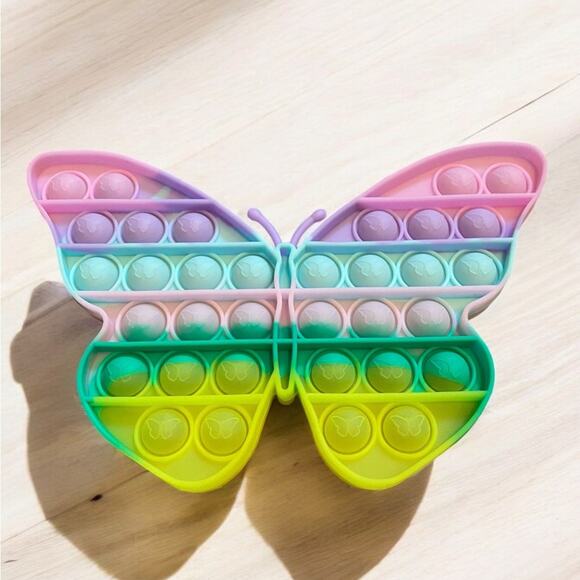 Lot of 2 Pop Toys Sensory Toy Bubble Pop- Butterfly and Unicorn NEW - Picture 2 of 6